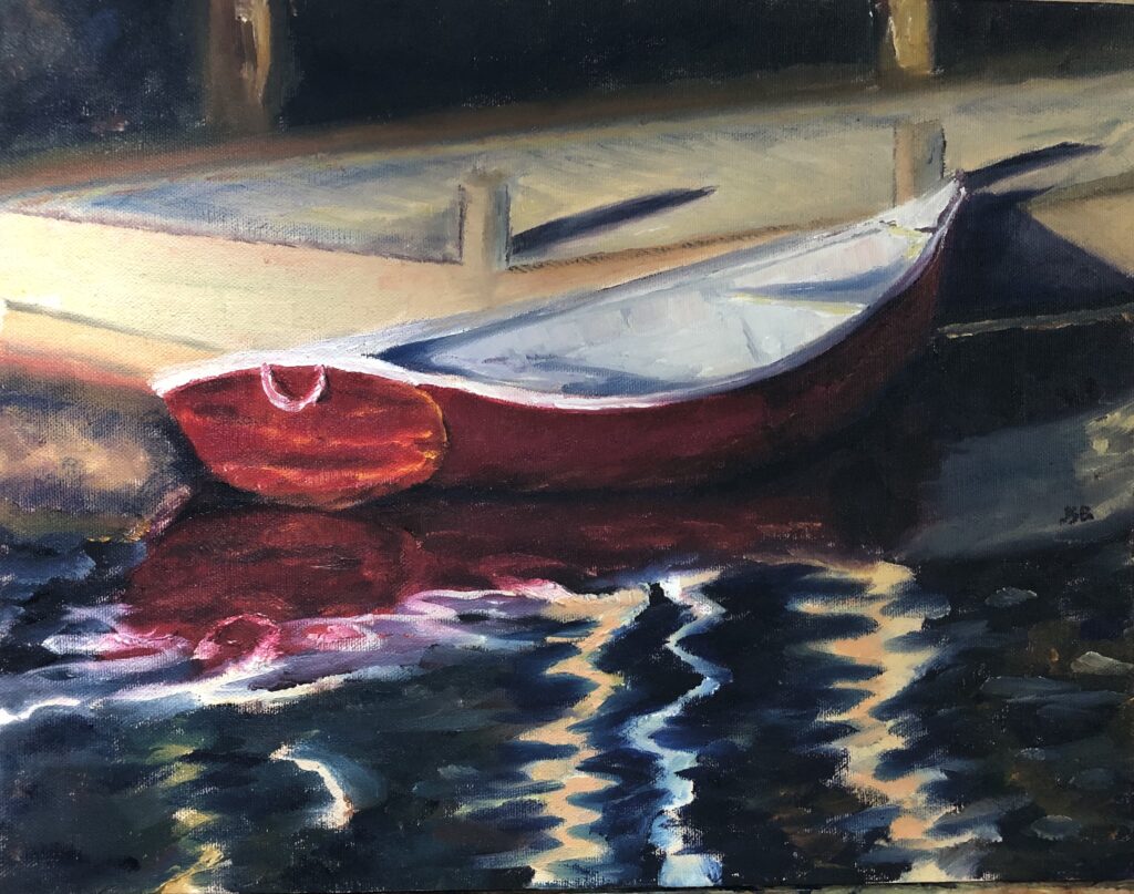 Red dinghy
